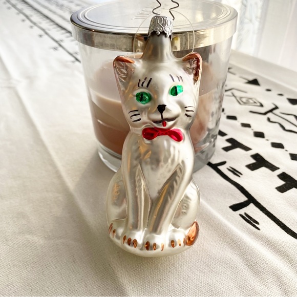 German blown glass cat ornament - Picture 1 of 6